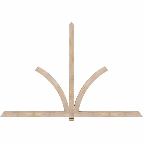 Ekena Millwork Redmond Smooth Timber Gable Bracket, Douglas Fir, 96"W x 64"H x 3 1/2"D x 3 1/2"F, 16/12 Pitch GBW096X64X0404RED00SDF - main